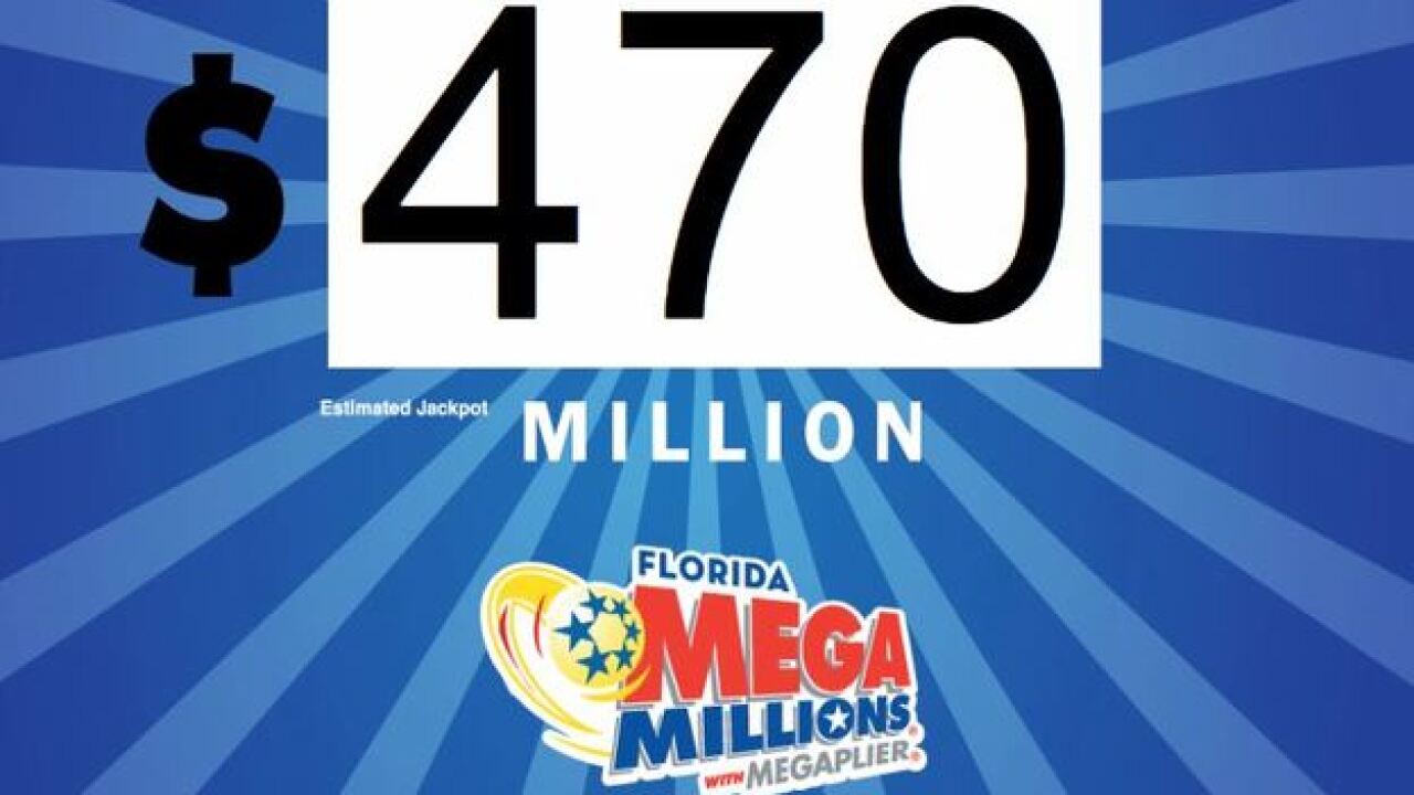 Mega Millions drawing could earn you $470M